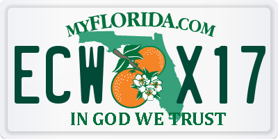 FL license plate ECWX17