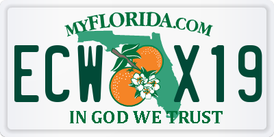 FL license plate ECWX19