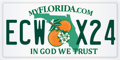 FL license plate ECWX24