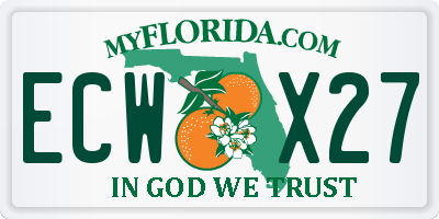FL license plate ECWX27