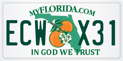 FL license plate ECWX31