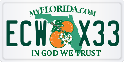 FL license plate ECWX33