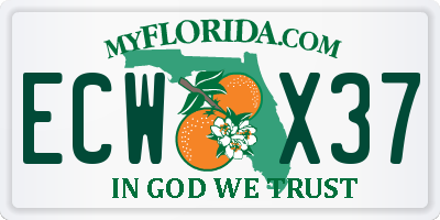 FL license plate ECWX37