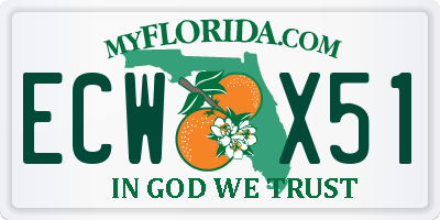FL license plate ECWX51