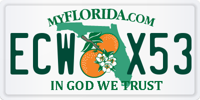 FL license plate ECWX53