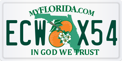 FL license plate ECWX54
