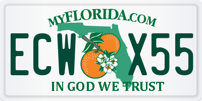 FL license plate ECWX55