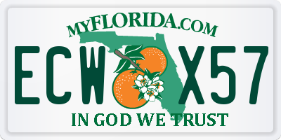 FL license plate ECWX57