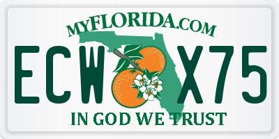 FL license plate ECWX75