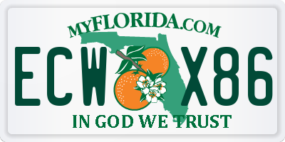 FL license plate ECWX86