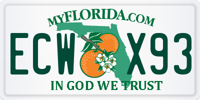 FL license plate ECWX93