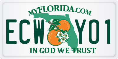 FL license plate ECWY01