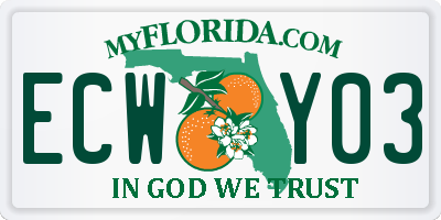 FL license plate ECWY03