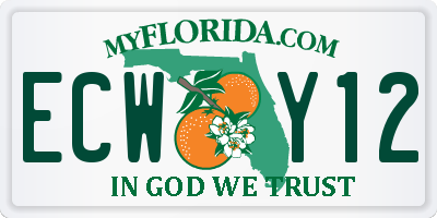 FL license plate ECWY12