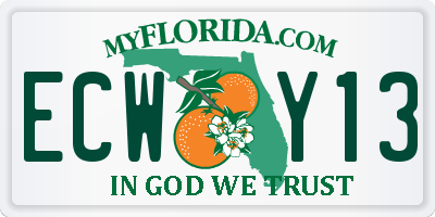 FL license plate ECWY13