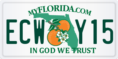 FL license plate ECWY15