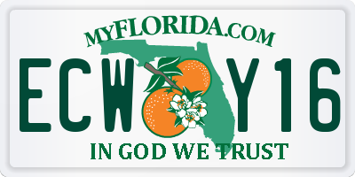 FL license plate ECWY16