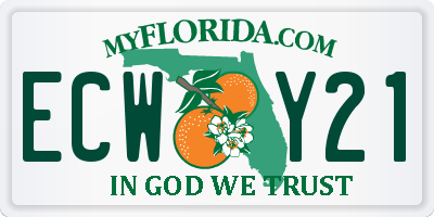 FL license plate ECWY21