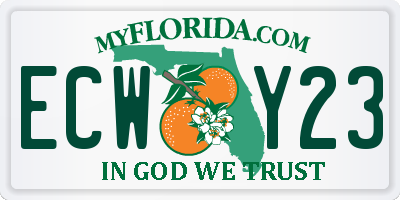 FL license plate ECWY23