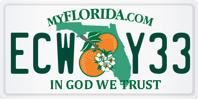 FL license plate ECWY33