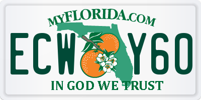 FL license plate ECWY60