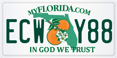 FL license plate ECWY88