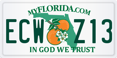 FL license plate ECWZ13