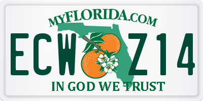 FL license plate ECWZ14