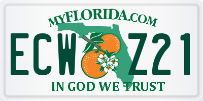 FL license plate ECWZ21