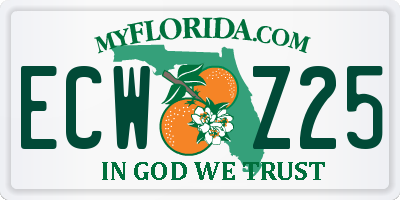 FL license plate ECWZ25