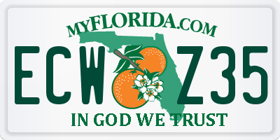 FL license plate ECWZ35