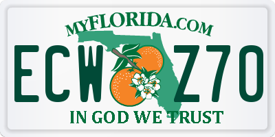 FL license plate ECWZ70