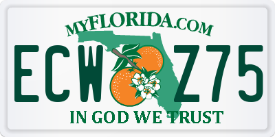 FL license plate ECWZ75