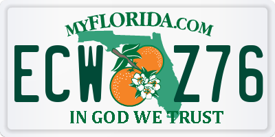 FL license plate ECWZ76