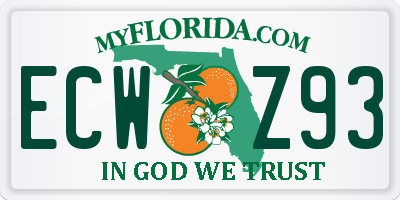 FL license plate ECWZ93