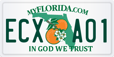 FL license plate ECXA01
