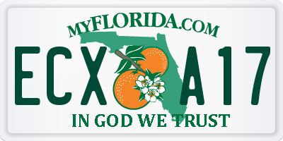 FL license plate ECXA17