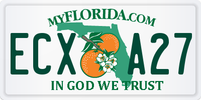 FL license plate ECXA27