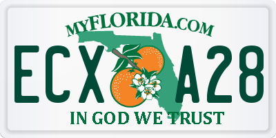 FL license plate ECXA28