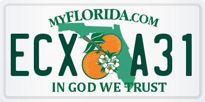 FL license plate ECXA31