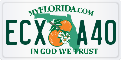 FL license plate ECXA40