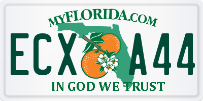 FL license plate ECXA44
