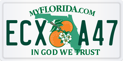 FL license plate ECXA47