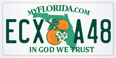 FL license plate ECXA48