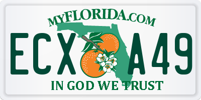 FL license plate ECXA49