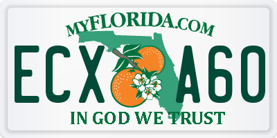 FL license plate ECXA60