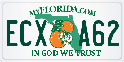 FL license plate ECXA62