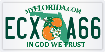 FL license plate ECXA66