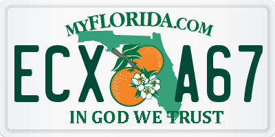 FL license plate ECXA67