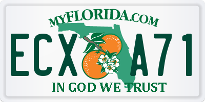 FL license plate ECXA71